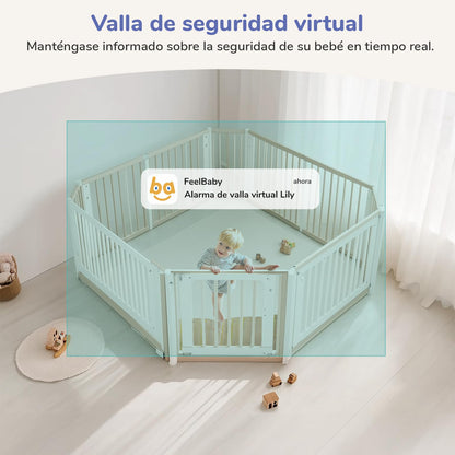 Cámara Bebé 5" – Rotación 360°, Visión Nocturna, Detección de Llanto